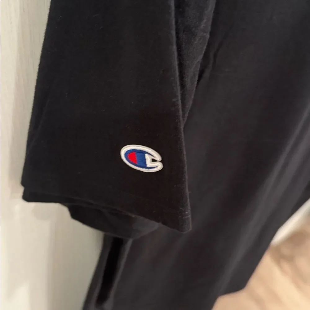 Champion Black Tee with Yellow and Blue Graphic - Picture 7 of 7